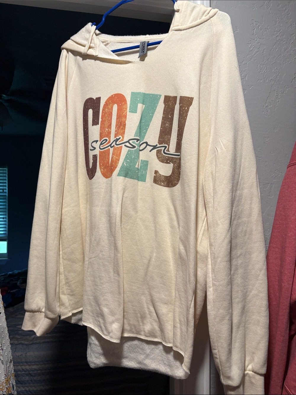 Source Unknown Cream "Cozy Season" Hooded Sweatshirt